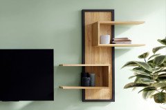 Jytana von Forte - dreiteilige Wohnkombination Mauvella Oak/ Black