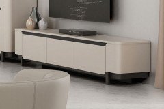 Vodol-living von Forte - dreiteilige Wohnkombination in Sand/ Schwarz