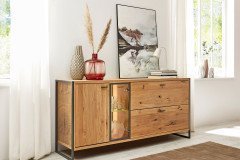 Otia 1061 von IDEAL Möbel - Wohnwand K21 Alteiche bianco geölt