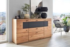 Faith von Ideal Möbel - Wohnwand Alteiche bianco geölt