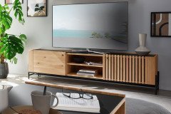 Ascona von TPT Möbel - 2 teilige Wohnwand Wildeiche