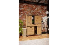 Trondheim von Forte - Wohnwand Artisan Eiche/ Schwarzeiche