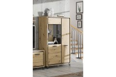 Trondheim von Forte - Wohnwand Artisan Eiche/ Schwarzeiche