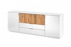 LINEA Q von Quadrato - Vitrine massive Eiche, bianco geölt