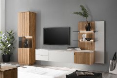 LINEA Q von Quadrato - Vitrine massive Eiche, bianco geölt