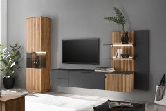 LINEA Q von Quadrato - Vitrine massive Eiche, bianco geölt