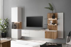 LINEA Q von Quadrato - Vitrine massive Eiche, bianco geölt