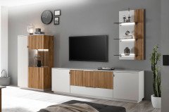 LINEA Q von Quadrato - Vitrine massive Eiche, bianco geölt