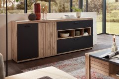 Lamella von Wohnconcept - Wohnwand mit Vitrine, TV-Unterteil und Wandregal