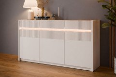 Oak Squere von Forte - dreiteilige Wohnkombination Mauvella Oak/ Sand