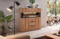 Donna von Wohnconcept - Wohnwand aus Wildeiche, dreiteilig