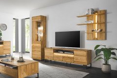 TEXAS von Quadrato - Lowboard Wildeiche bianco mit zwei Schubkästen