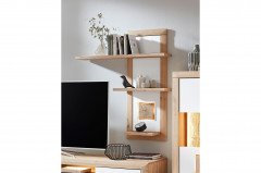 Borkum von IDEAL Möbel - Vitrine in Weiß/ Eiche Artisan