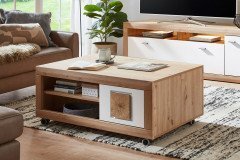 Borkum von IDEAL Möbel - Vitrine in Weiß/ Eiche Artisan