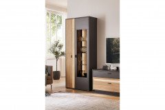 Butera von IDEAL Möbel - Highboard in Eiche Gustavson mit Frontbeleuchtung