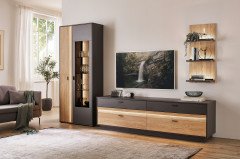 Butera von IDEAL Möbel - Highboard in Eiche Gustavson mit Frontbeleuchtung