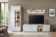 Montreal von IDEAL Möbel - Lowboard Lack weiß mit Glastür