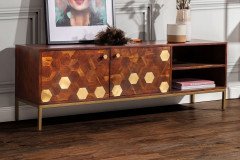 Hexagon-living von GUTMANN - Beistelltisch 67826 aus Akazie