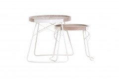 Ivory von GUTMANN - Beistelltisch-Set 63349 aus Akazie/ Metall