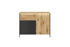 Boston-living von TPT Möbel - Highboard mit Beleuchtung aus Wildeiche/ Eiche