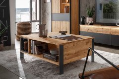 Boston-living von TPT Möbel - Highboard mit Beleuchtung aus Wildeiche/ Eiche