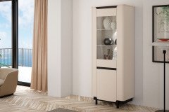 Vodol-living von Forte - dreiteilige Wohnkombination in Sand/ Schwarz