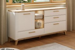 Wardiol von Forte - Wohnwand Artisan Oak/ white