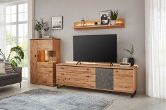 Tunis von IDEAL Möbel - Lowboard in Asteiche mit Stein-Akzent