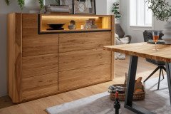 Aruba-living von SKALIK - Wandboard aus massiver Eiche natur geölt