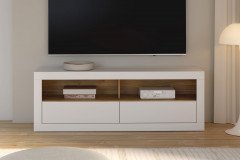 Lefkadas von Forte - Sideboard white/ Mauvella Oak