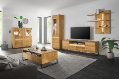 TEXAS von Quadrato - Lowboard Wildeiche bianco mit zwei Schubkästen