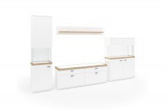 Lancaster von set one by Musterring - Vitrine grau anthrazit und mit Seitenverglasung