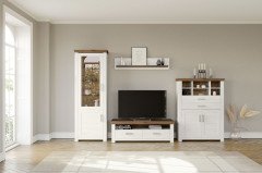 York von set one by Musterring - Vitrine in Anthrazit und Eiche