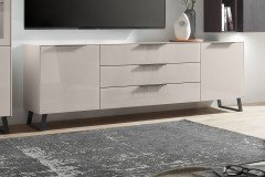 Chicago von set one by Musterring - Hängeschrank HS-1-120 flamed wood black