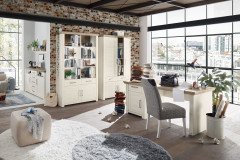 York von set one by Musterring - Vitrine in Anthrazit und Eiche