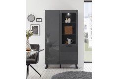 Chicago von set one by Musterring - Hängeschrank HS-1-120 flamed wood black