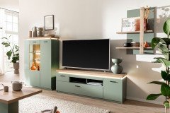 Moniz von MCA - Wohnwand in Salbeigrün