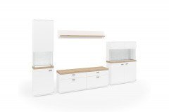 Lancaster von set one by Musterring - Vitrine grau anthrazit und mit Seitenverglasung