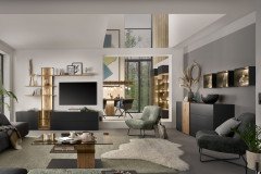 Trevio von Musterring - Sideboard Kerneiche massiv/ Lack anthrazit