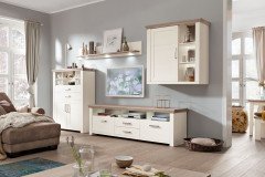 York von set one by Musterring - Vitrine in Anthrazit und Eiche