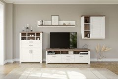 York von set one by Musterring - Vitrine in Anthrazit und Eiche