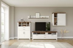 York von set one by Musterring - Vitrine in Anthrazit und Eiche