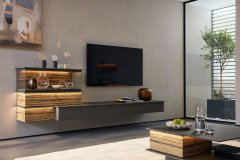 Jana von Musterring - Wohnwand 710001 Lack graphit/ Eiche