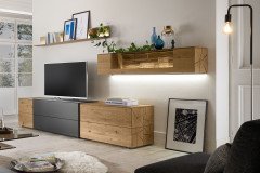 Trevio von Musterring - Sideboard Kerneiche massiv/ Lack anthrazit