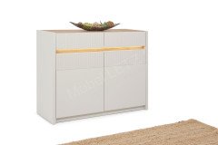 Oak Squere von Forte - dreiteilige Wohnkombination Mauvella Oak/ Sand