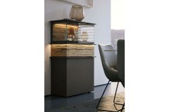 Jana von Musterring - Wohnwand 710001 Lack graphit/ Eiche