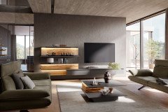 Jana von Musterring - Wohnwand 710001 Lack graphit/ Eiche