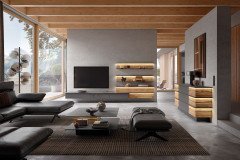 Jana von Musterring - Wohnwand 710001 Lack graphit/ Eiche