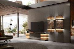 Jana von Musterring - Wohnwand 710001 Lack graphit/ Eiche