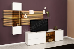 Yonna von SCHÖNER WOHNEN - Lowboard Lack weiß/ Kerneiche natur 